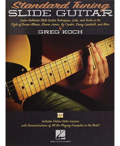 Standard Tuning Slide Guitar Book / Online Media