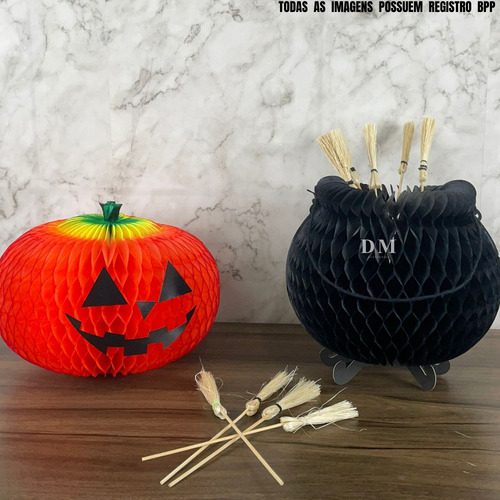 Kit 10 Vassourinha Decoração Halloween Dia Das Bruxas