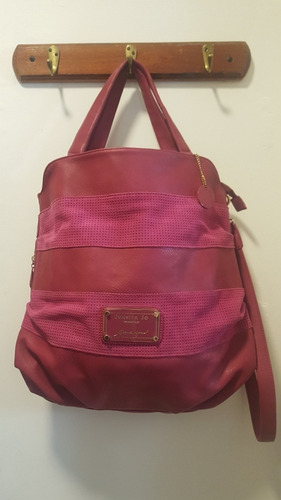 Cartera - Bolso Cuero Fucsia Juanita Jo