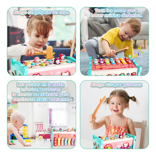 Juguete Montessori Bebes Educativo Martilleo Juego 8 En 1