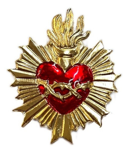 Corazón De Jesús Accesorio En Chapa De Oro Para Imágenes
