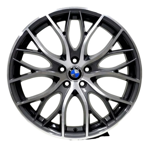 Jogo De Rodas Aro 18 5x120 R54 Bmw 335 Biturbo 318 320 328 Cor Grafite Diamantado