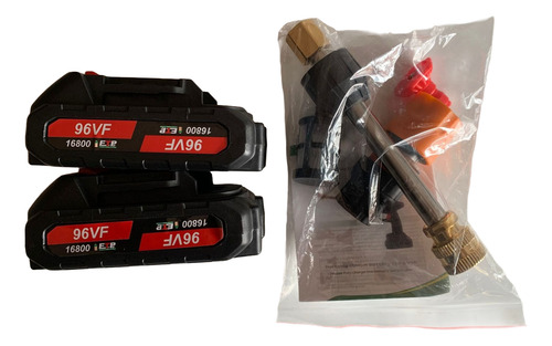 Hidrolavadora Electrica Pistola Inalambrica 2 Baterias Negro 50hz