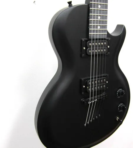 Guitarra Electrica Fina Les Paul Gsw Negro Mate Gothic