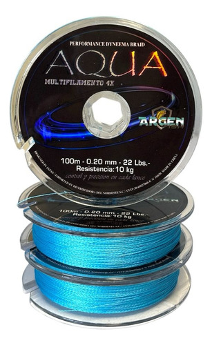Multifilamento Argenfish Aqua 4x 0.20mm - 10 Kg - X 1200mt!!