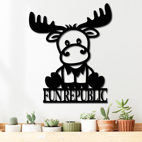 Cuadro Personalizado Animales Y Nombre Madera Fun Republic