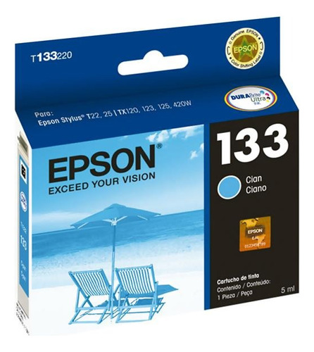 Cartucho Epson 133 Cian Original T133220 ( Sin Vencer )