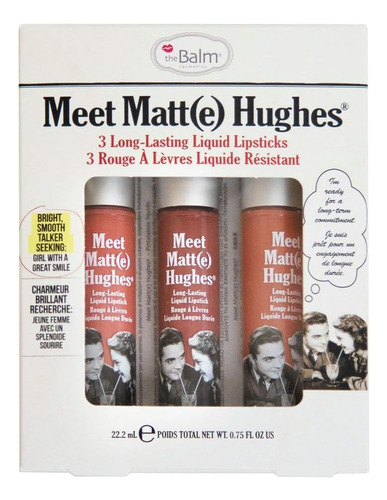 Thebalm Meet Matt(e) Hughes Kit De Labios De 3 Piezas