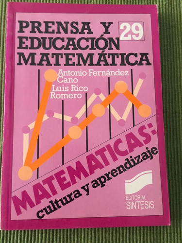 Libro Matematicas: Prensa Y Educacion Matematica N° 29