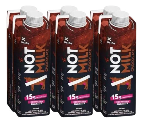 Not Milk Chocolate 15g Proteina 6 unidades 250ml Cada