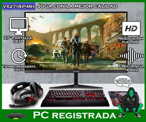 Monitor Curvo 27 Viewsonic Vx2718 Mhd 165hz Full Hd Pcreg
