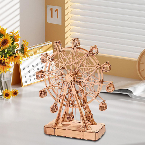 Kit De Rompecabezas De Madera 3d Modelo De Rueda Con Música