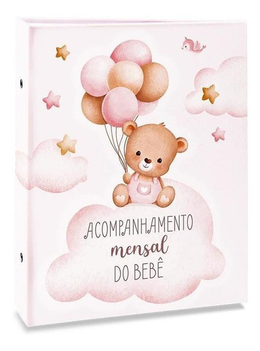 Album Bebe 80 Fotos 15x21 Ical Mensal Rosa