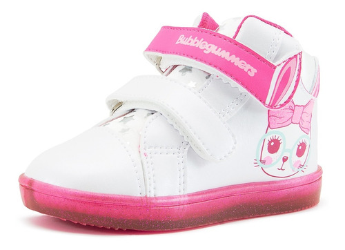 Tenis Niña Bubble Gummers Bota Velcro Olguita Blanco 14-19