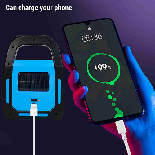 Linterna Recargable Usb 3 En 1 Para Acampar Con EnergĂa Sola