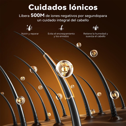 Secador De Pelo De Alta Velocidad Iónico Profesional 1500w 2 Velocidades Del Viento Y 4 Modos De Temperatura