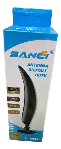 Antena Hd Tv Digital Abierta Tvd Interior Coaxial Con Iman