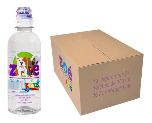 Agua Alcalina Zoé Water Para Niños, 350ml - 24 Botellas