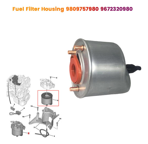 Carcasa De Filtro De Combustible 9809757980 9672320980 Para