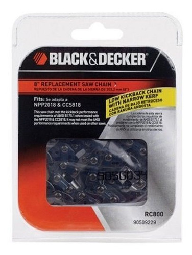Negro + Decker Rc800 8 Pulgadas Cadena De Sierra Para Ccs818