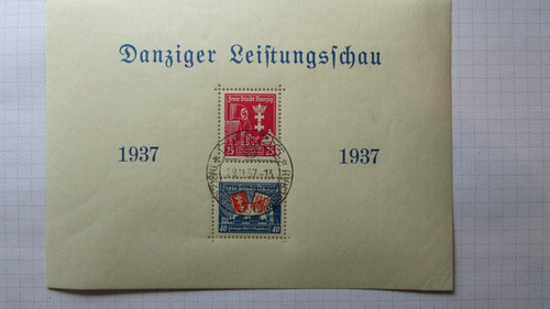 Danzig 1937 Danziger Zeitungschau  Con Timbre De Emisión H2