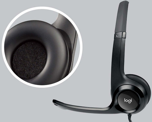Audífonos Logitech H390 Control de Volumen, USB, Color Negro
