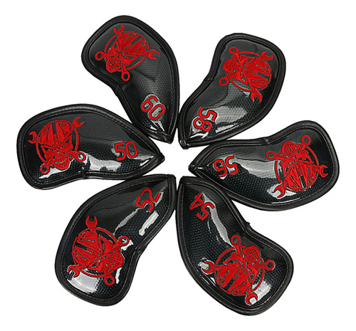 Funda Impermeable Para La Cabeza De Golf Con Diseño Rojo