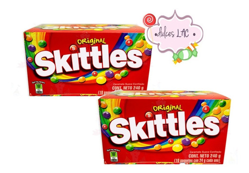 Skittles Original Tira Con 10 Pzas  - 2 Pack