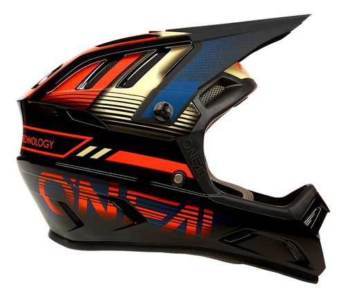 Casco Mtb Oneal Ciclismo Dowhil Backflip Eclipse Orange Blue Color Azul Marino Talla L