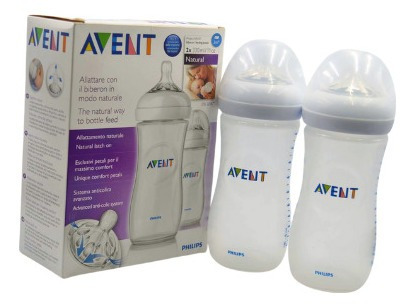 Imagen 1 de 1 de Set De Teteros Avent 2piezas 11oz Natural