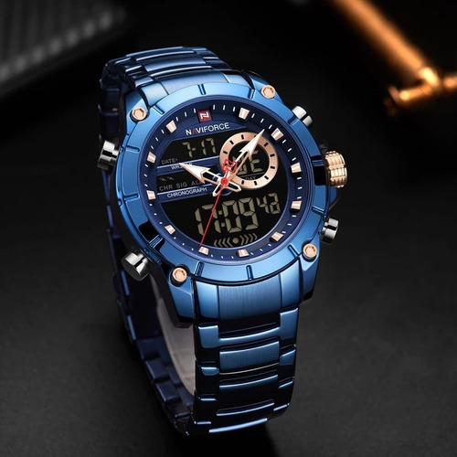 Relogio Naviforce 9163 Original Azul