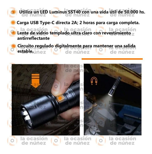 Linterna De Mano Fenix C6 V3.0 1500 L 300mts Tactica Led