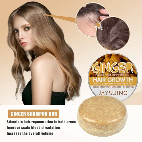 2pcs Barras De Shampoo De Gengibre Para O Crescimento Do Cab