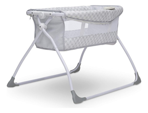 Cuna Moises Para Bebe Con Luz Sonido Delta Children Gris Diseño Circulos