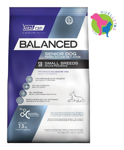 Vitalcan Balanced  Perro Senior Raza Pequeña X 3kg- E/g Z/o