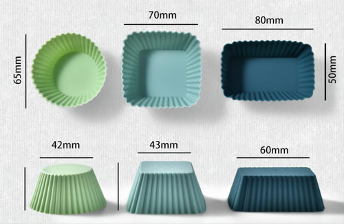 Paquete De 12 Moldes De Silicona Reutilizables Para Hornear