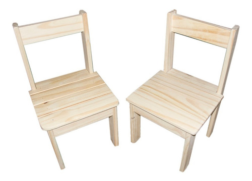 Imagen 2 de 7 de Sillitas Niños De Madera, Sin Pintar. También Mesitas !