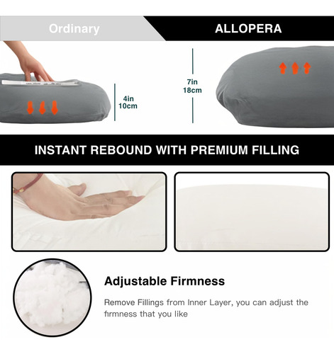 Almohada De Embarazo 57 Cuerpo Completo Con Funda Lavable
