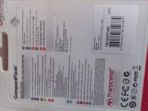 Imagen 2 de 2 de Tarjeta De Memoria Transcend Ts1gcf100i Industrial 1gb
