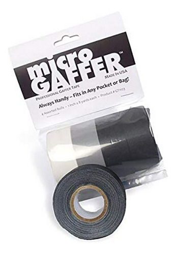 Cinta Microgaffer  8 Yds X 1  - Pack 4 Rollos, Blanco,