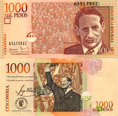 Colombia - 1.000 Pesos - Año 2015