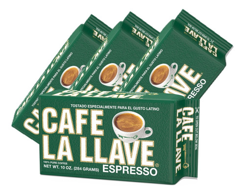 4 Piezas De Café La Llave 100% Puro Café 284 Gramos Cada Una