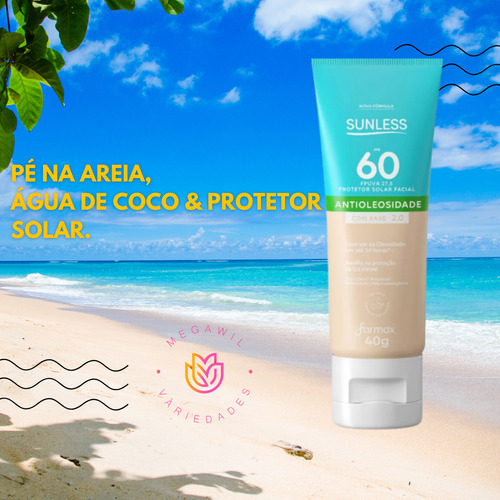 Protetor Solar Sunless 40g F60 Com Base 2.0 Ext Claro