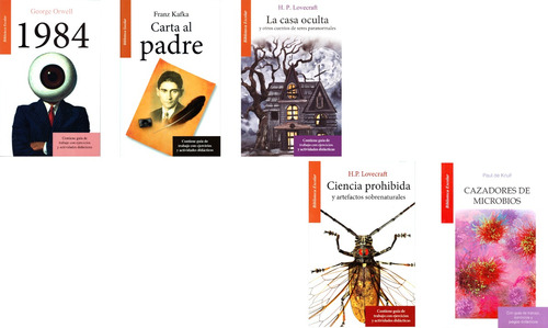 Pack De 5 Libros.(1984.cazadores De Microbios,etc)