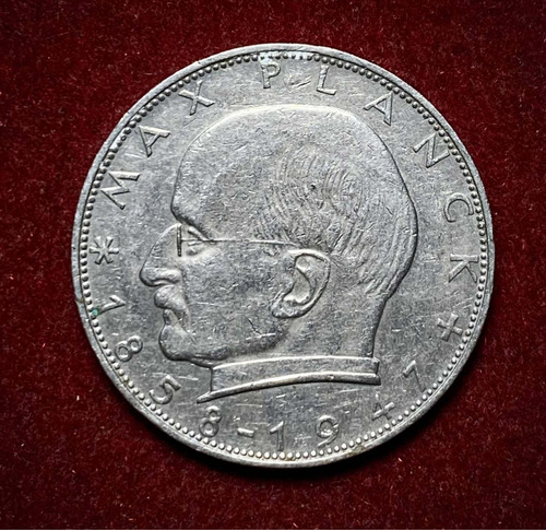 Moneda 2 Marcos Alemania 1966 Km 116 Max Planck J Hamburgo