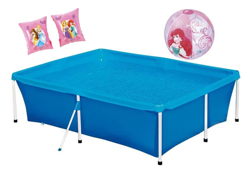 Kit Piscina Infantil 2000 Litros + Bola Inflável + Boia Braç