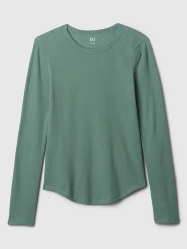 Polera Gap Waffle Manga Larga Mujer Verde