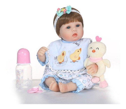 Reborn Bebé Muñeca En Cuna 40cm Moda Bebé Juguetes Para Niño
