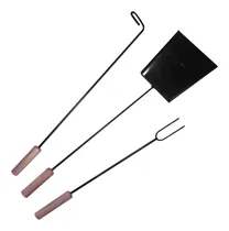 Comprar Herramientas Parrilla Asado Accesorios Asador Mangos Oscuros