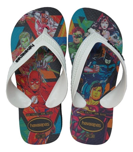 Ojotas Havaianas Originales Niños Kids Estampada Heroes Dc